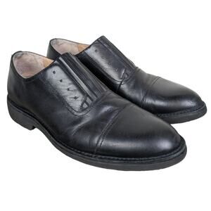 Vintage Foundry Co The Rossi Dress Shoes Leather Black Slip On Oxford Size 11